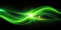 Dynamic Green Lightwave Abstract Background A Futuristic Energy Concept for Modern Design and Technology Royalty Free Stock Photo