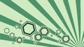 Dynamic Green Radial Pattern with Hexagons, Tech Growth Concept, vector design Generative AI Royalty Free Stock Photo
