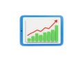 Dynamic growth chart on tablet shows upward financial trend for business success Royalty Free Stock Photo