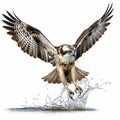 Dynamic Hawk Taking Flight In Detailed Composition