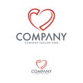 Dynamic Heart and Love Logo Design