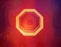 A dynamic, high-tech visualization of cybersecurity fortress, comprising hexagonal patterns and Royalty Free Stock Photo