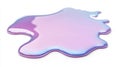 Dynamic Holographic Liquid Blob Shape on a White Background Royalty Free Stock Photo