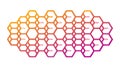 Dynamic Honeycomb Grid Icon: Geometric, Tech Interconnected Design, vector design Generative AI Royalty Free Stock Photo