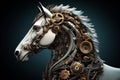 Dynamic Horse gears running. Generate Ai Royalty Free Stock Photo