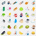 Dynamic icons set, isometric style Royalty Free Stock Photo