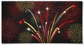 Vibrant celebratory fireworks burst with light trails and sparks Royalty Free Stock Photo