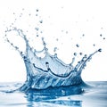 Indigo water splashes illustration Royalty Free Stock Photo