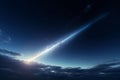 Dynamic illustration of a shooting star
