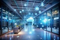 FutureForward Cloud Computing Visualizing Data Flow and Collaboration in a Modern Office Environment Showcasing
