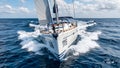 Sailing into Serenity: The 1116 YachtÃ¢â¬â¢s Oceanic Journey Royalty Free Stock Photo