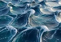 A dynamic image showing a series of stylized ocean waves with Royalty Free Stock Photo