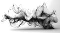 Dynamic ink wave patterns create striking visual effect with bold contrasts