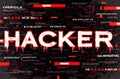 Hacker Glitch Art and Cyber Attack Concept Royalty Free Stock Photo