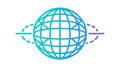 Dynamic Interconnected Globe, Global Communication Network, vector design Generative AI Royalty Free Stock Photo