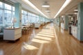 Dynamic and interconnected healthcare interactions in a vibrant hospital environment.