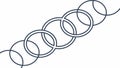 Dynamic Interconnected Rings Abstract Vector, vector design Generative AI Royalty Free Stock Photo