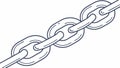 Dynamic Interlocking Chain Links Seamless Pattern, vector design Generative AI Royalty Free Stock Photo