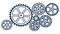 Dynamic Interlocking Gears: Engineering, Industry, and Progress, vector design Generative AI Royalty Free Stock Photo