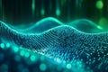 Dynamic Interplay of Binary Streams in Neon Hues Royalty Free Stock Photo