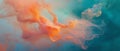 Dynamic interplay of shapes and colors creating fluid motion in abstract art