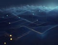 A dynamic, isometric block landscape showcasing a sleek and structured data visualization UI, with Royalty Free Stock Photo