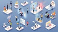 Dynamic Isometric Entrepreneurial Ideas Set Optimized for Modern Web Design Trends