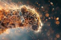 Dynamic Jaguar in Action Pose with Motion Effects Royalty Free Stock Photo