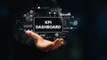 Dynamic KPI Dashboard Concept with Visual Data Analytics and Business Metrics Displayed on a Modern User Interface Royalty Free Stock Photo