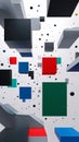 Dynamic Layout of Overlapping Rectangles and Squares in Multi-Color Shades Royalty Free Stock Photo