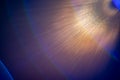 Dynamic lens flare light leak bokeh create colorful visual effect in abstract sky background