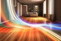 Dynamic Light Streaks: Abstract Energy in Modern Interior