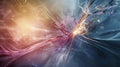 Dynamic light streaks intersecting colorful layers abstract art digital creation visual harmony artistic perspective