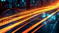 Dynamic light trails forming intricate patterns