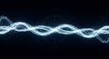 Dynamic light wave energy network visualization Royalty Free Stock Photo