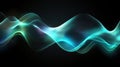 Dynamic light waves abstract design digital art dark background creative perspective visual energy Royalty Free Stock Photo