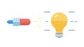 Dynamic Lightbulb Icon: Igniting Ideas and Energy for Creative Projects, vector design Generative AI Royalty Free Stock Photo