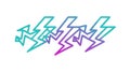 Dynamic Lightning Bolt Shapes, Energetic Thunderbolt Vector Art, vector design Generative AI Royalty Free Stock Photo