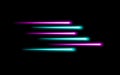 Dynamic lines neon effect, Sci-Fi Futuristic Abstract Gradient Blue Purple Pink Neon Glowing light effect Shape Tubes. Logo design Royalty Free Stock Photo