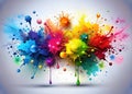 Dynamic Liquid Paint Drips Splashes and Blots Vibrant Abstract Art for Creative Design Projects