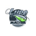 Dynamic logo of the fishermen`s club with the name Lure Master