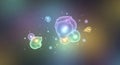 Dynamic Luminous Bubbles: Abstract Cellular Background Royalty Free Stock Photo
