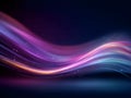 Dynamic Luminous Waves on Dark Background Royalty Free Stock Photo