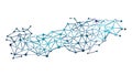 Dynamic Mesh Network: Interconnected Data Flow, vector design Generative AI Royalty Free Stock Photo