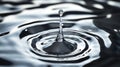 dynamic metallic style shifting water droplet Royalty Free Stock Photo