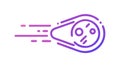 Dynamic Meteoroid Icon, Cosmic Energy Impact, vector design Generative AI Royalty Free Stock Photo