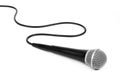 Dynamic mic with a curled cable
