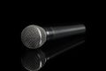 Dynamic microphone on black background Royalty Free Stock Photo