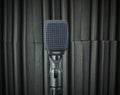 dynamic microphone for vocals and choirs mounted on stand Royalty Free Stock Photo