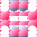 Vibrant Abstract Geometric Pattern with Pink and Blue Interlocking Shapes Royalty Free Stock Photo
